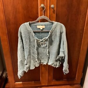 Vintage Havana Women's Lace-Up Thermal Top Size Small